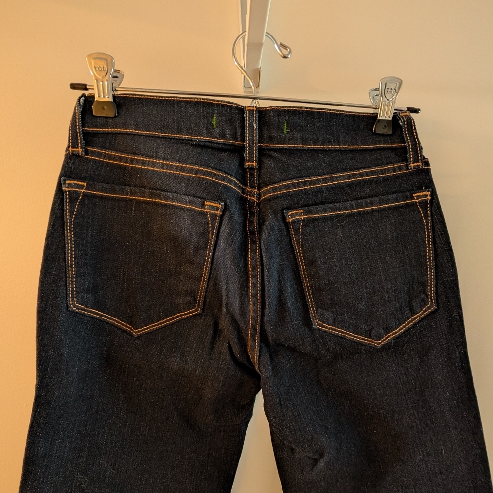 J Brand Women's Y2K 2000s Low Rise Dark Blue Flared Jeans Size 24 - Picture 3 of 5